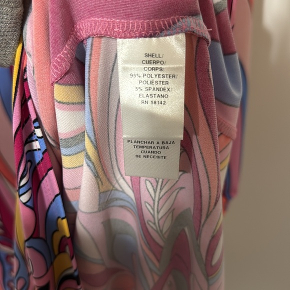 NWT London Times Swirl 3/4 Length Sleeve Shift Dress Pink Print - Picture 12 of 12